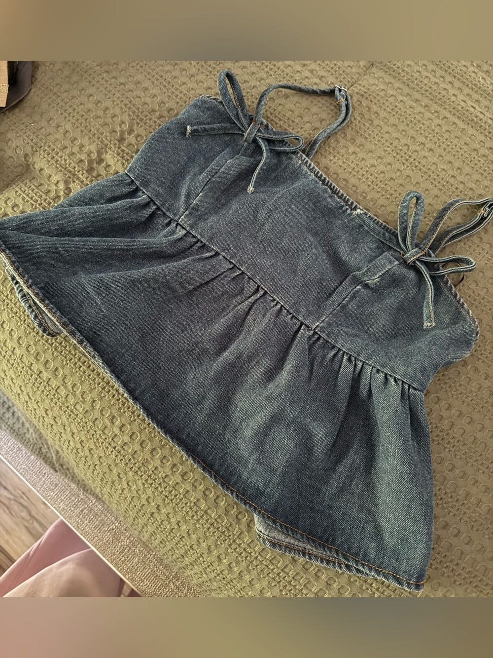 Altar'd State Denim Blue Crop Top